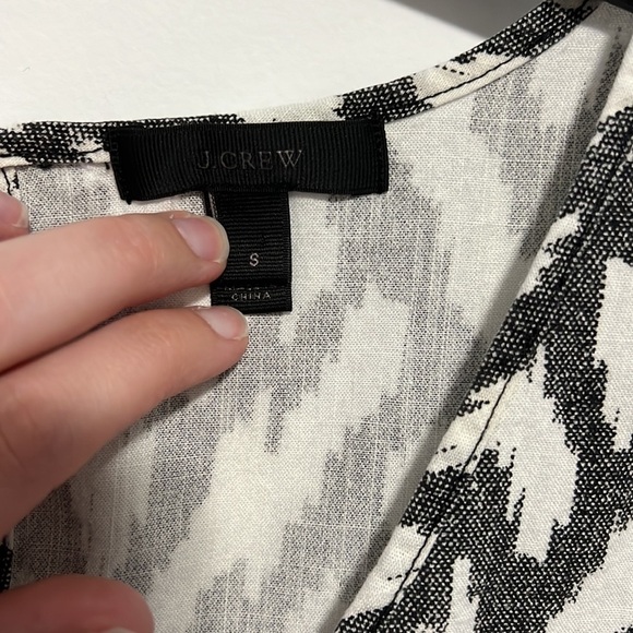 J Crew V Neck Romper with Tie Black and White Size Small - Picture 5 of 10